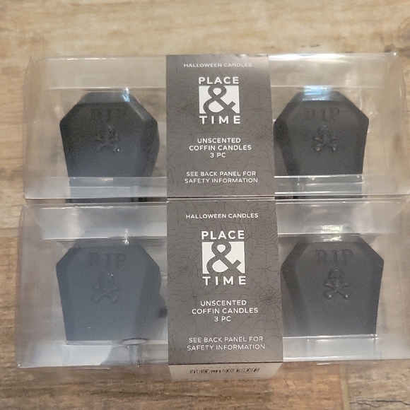 Place & Time Black Coffin Candles Set Of 6, 3 In Each Box NWT - Picture 5 of 7